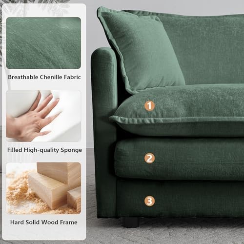 mikibama Modular Sectional Sofa, 111.5 Inch L Shaped Couch Set for Living Roo...