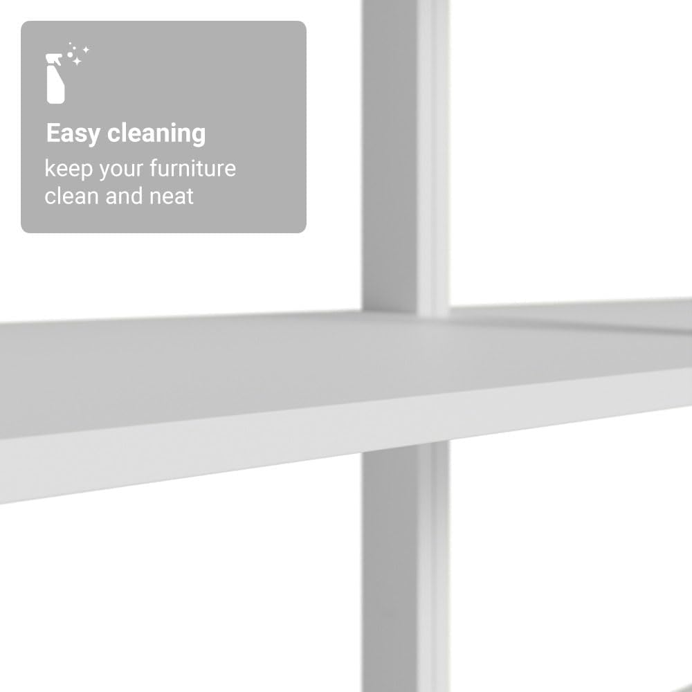 Madesa Kitchen Pantry Storage Rack with 4 Drawers, Open Shelves and Hanging S...