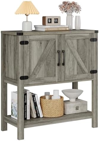 Mufico Console Table with 2-Door Cabinet Coffee Bar Cabinet Sofa Table,Entryw...