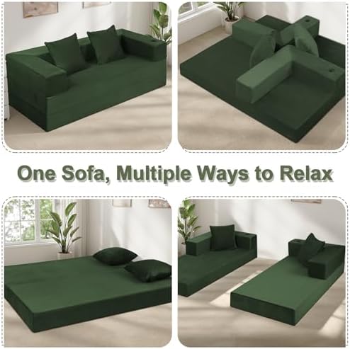 COMAX Queen Couch, 79" Futon Sofa Bed Couches for Living Room | Converti...