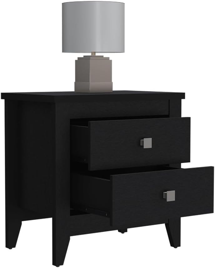 Nightstand More, Two Shelves, Four Legs,for Small Spaces