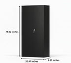 Steel Wardrobe Cabinet with Locking Doors | Adjustable Shelves & Hanging Rod, Large Metal Storage Closet, For Clothes, Tools, Garage, Home, Gym, Government
