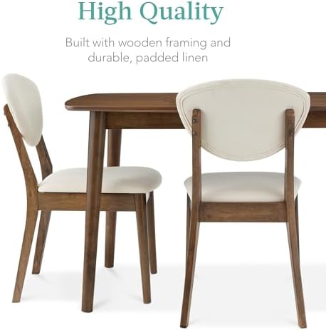 Best Choice Products 5-Piece Dining Set, Compact Mid-Century Modern Table &am...