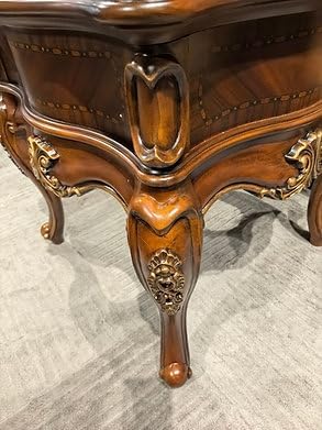 Vintage Walnut Accent Side Table for Living Room