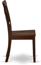 East West Furniture HBBO5-MAH-W 5 Piece Dining Set Includes a Round Dining Table with Pedestal and 4 Kitchen Chairs, 42x42 Inch, Mahogany