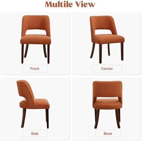 Dining Chairs Set of 2,Modern Dining Room Chairs with Thick Cushions,Upholste...