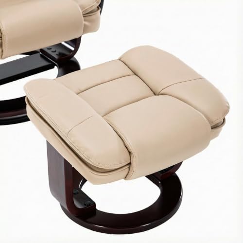 Swivel Recliner Chair with Ottoman Reclining Lounge Sofa Footrest, Set of 1 |...