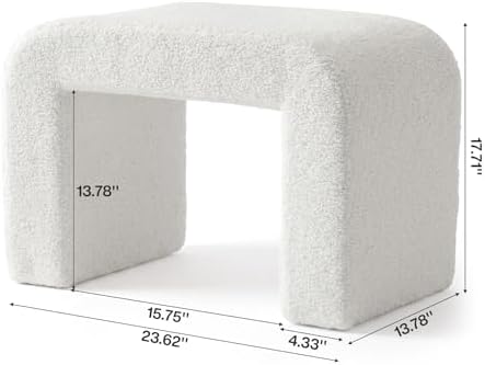 Tribesigns Vanity Stool Chair, Large Foot Stool Ottoman, Modern Foot Rest for...