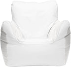 Ocean-Tamer Armchair Boat Bean Bag Chair, Waterproof with Armrests Beanbag for Dock Camping Outdoor Marine Grade Vinyl (Medium, White)