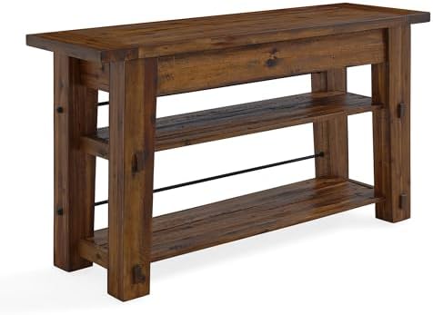 Alaterre Furniture Durango Solid Wood Console Table, Natural, 54”x17”x30”