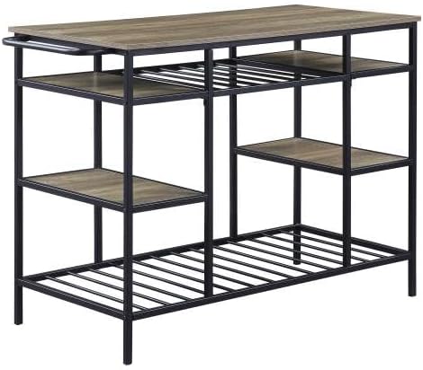Counter Height Table with Storage & Kitchen Island Table | Composite Wood...