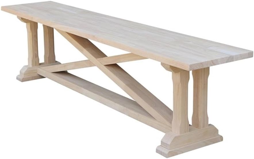IC INTERNATIONAL CONCEPTS Alexa Bench Unfinished