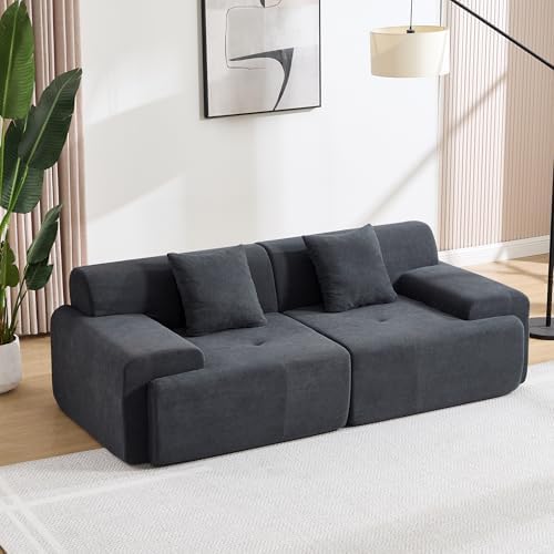 86" Loveseat Modular Sectional Sofa, Oversized 2-Seater Full Foam Cloud ...