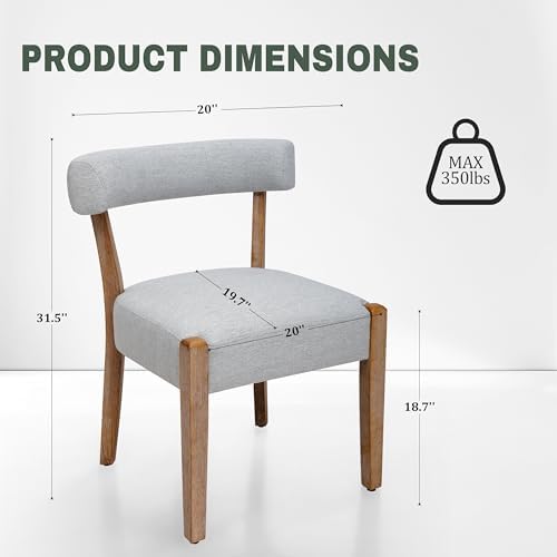 RNKSFX Upholstered Dining Chairs Set of 8, Wooden Kitchen & Dining Room C...