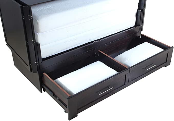 Daily Delight Murphy Cabinet Chest Bed with Charging Station & 6" Me...