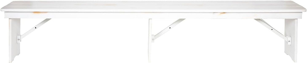 Flash Furniture Hercules Commercial Grade Farmhouse 3 Leg Bench - Solid Pine ...