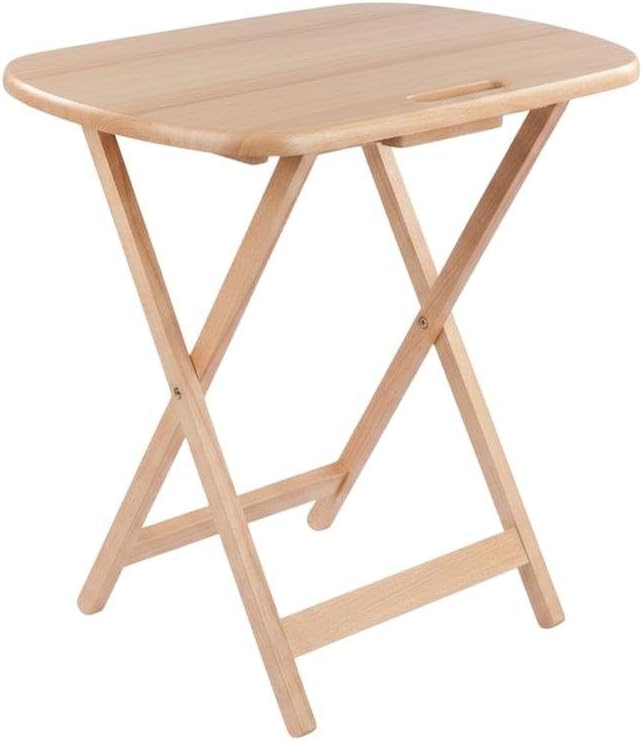Furnifact Brown Natural Wood Finish 5-Piece Snack Table Set for Living Spaces...
