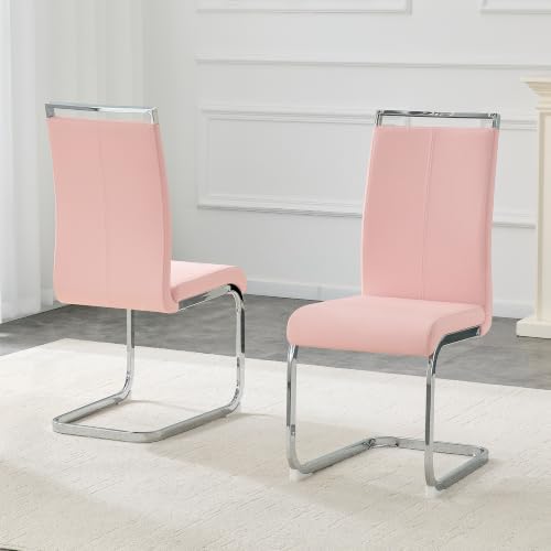Baysitone Modern Dining Chairs Set of 2, Side Dining Room Chairs, High Back K...