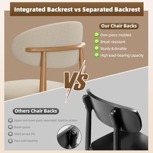 Dining Chairs, Modern Fabric Upholstered Dining Room Chair MetalKitchen Chair...