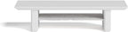Raico Desk Cockpit Shelf Monitor Stand System Dual Screen Setup Wood Large Desk Accessory Organizer Unit (Matte White, Small | 18.8 Inches)