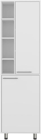 Florence Kitchen Pantry, Multiple Open and Closed Shelves, Modern Design, White