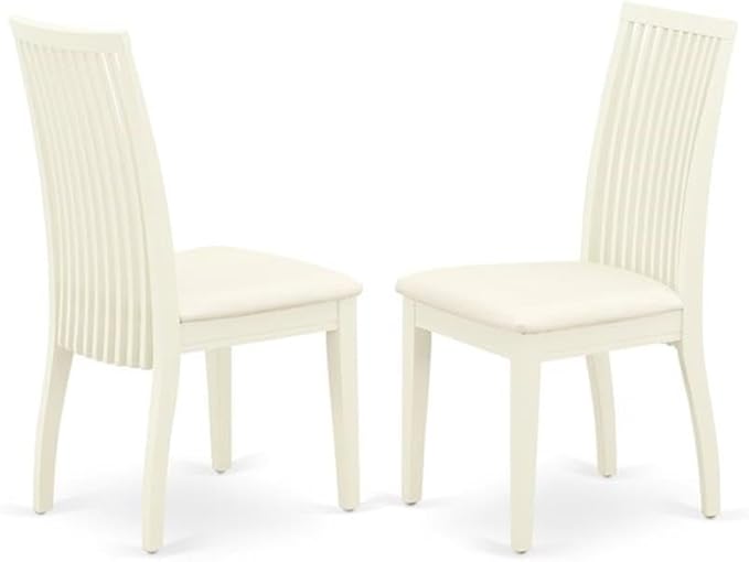 East West Furniture DOIP9-LWH-C 9 Piece Dining Room Furniture Set Includes a Rectangle Kitchen Table with Butterfly Leaf and 8 Linen Fabric Upholstered Chairs, 42x78 Inch, Linen White
