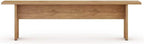 Manhattan Comfort Nomad 67" Dining Bench Seat for Indoor and Outdoor Use, Kitchen, Breakfast Nook, 2 Person Seating, Modern Rustic and Farmhouse Chic Design with Wood Grain Finish, Nature
