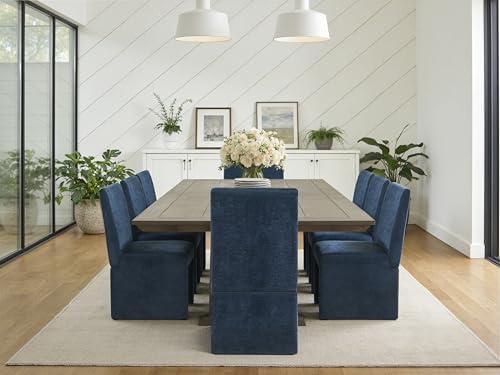 RNKSFX Blue Upholstered Dining Chairs Set of 2, Kitchen & Dining Room Cha...