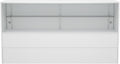 WISDOMFUR 5ft White Display Showcase Cabinet with LED Lighting – Half Vision Retail Glass Display Case, 60" x 18" x 38", Sliding Locking Doors & Storage Shelves
