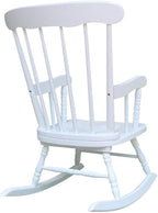 Rosebery Kids Solid para Wood and Veneers Rocker, Linen White Finish, 27.75" H x 22" W x 20" D, Durable Construction, Ready to Assemble, Children's Rocking Chair for Bedroom or Playroom