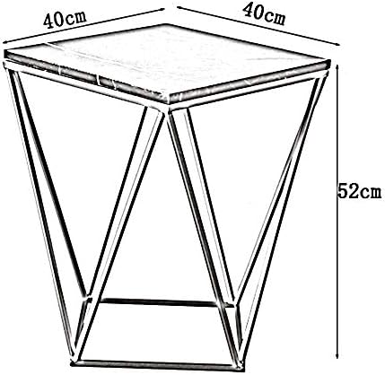 Telephone Table, Square Marble Side Table Nordic Modern Living Room Bedroom C...