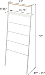YAMAZAKI Home Tower Leaning Ladder Rack, Space Saving - Shelf, 63" - Steel