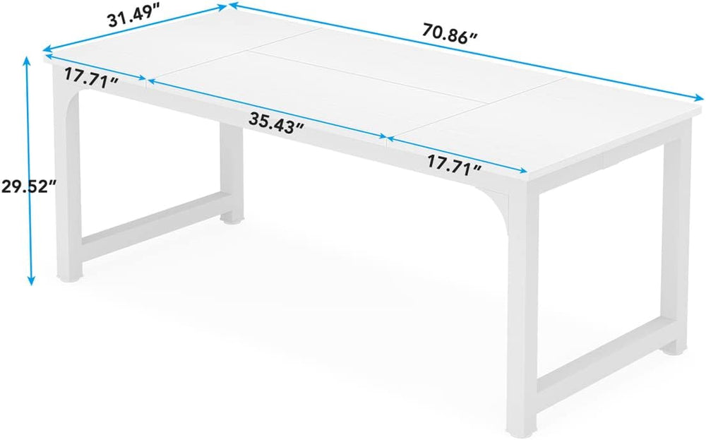 Tribesigns Modern Computer Desk, 70.8 x 31.5 inch Large Office Desk Computer ...