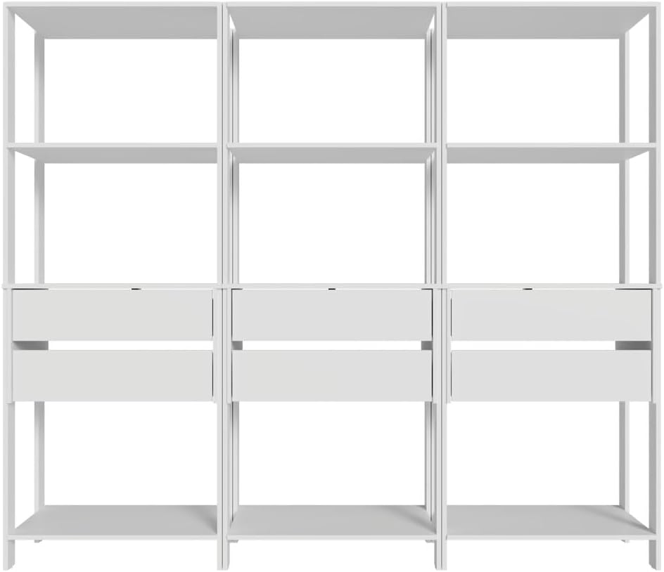 Madesa Kitchen Pantry Storage Rack with 6 Drawers and Open Shelves 82" L...