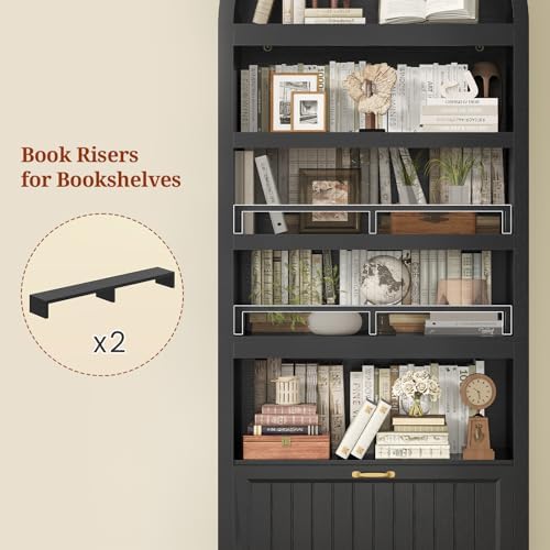 81" Tall Arched Cabinets,Bookcase with Drawer storage,Mid-Century Modern...