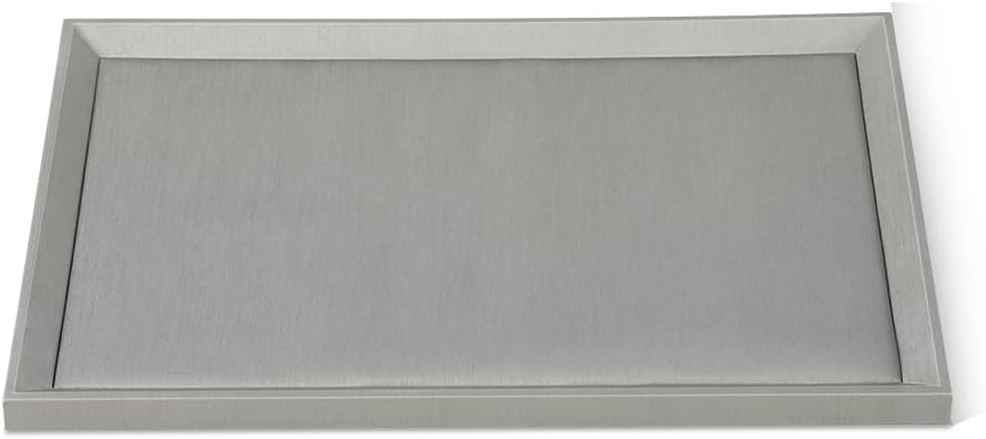 Jewelry Flat Tray, Leather Tray,Premium Grey Jewelry Tray,Jewelry Organizer Tray For Watch,Necklace,Ring,Pendants