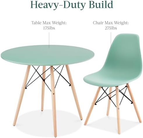 Best Choice Products 5-Piece Dining Set, Compact Mid-Century Modern Table &am...
