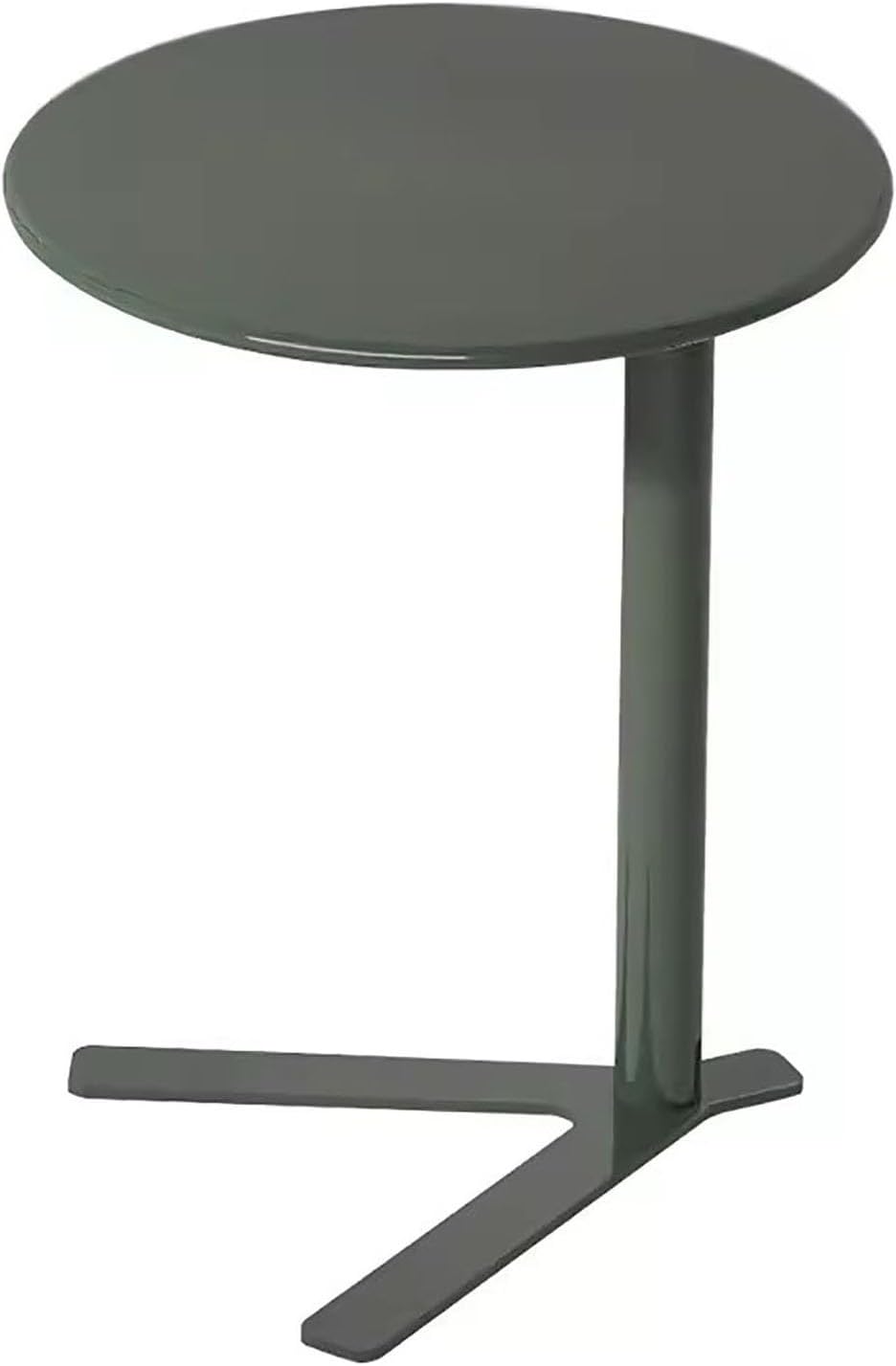 Round End Table,Embedded Coffee Table with V-Type Base,Sofa Side Table for Li...