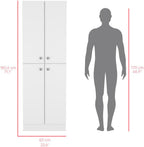 Modern Kitchen Pantry, Storage Cabinet, White, Engineered Wood, for Dining Room, Easy to Clean