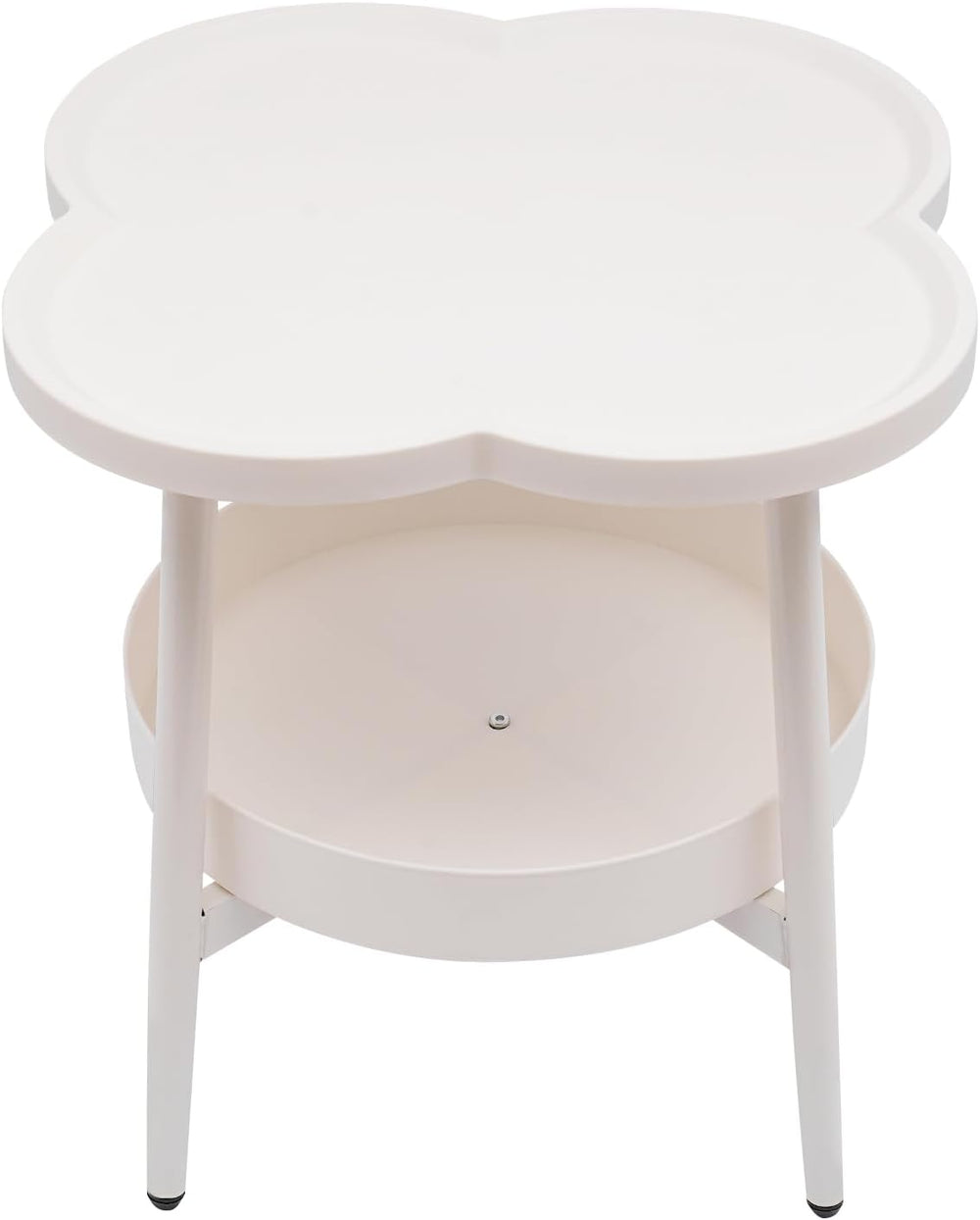 End Table Sofa & Console Flower Shape Snack Side Table with Stand Modern ...