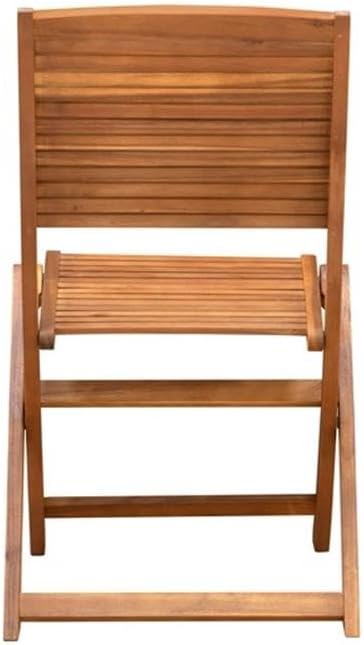 East West Furniture BFMCWNA Fremont Foldable Patio Dining Chairs - Acacia Woo...