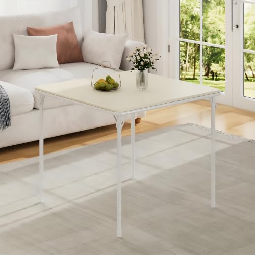 VECELO 5-Piece Folding Card Table Square and Chair Set with Collapsible Legs ...