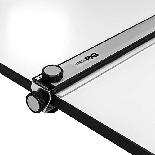 Pacific Arc Table Top Drawing Board with Parallel Bar, White, 24 inches by 36...