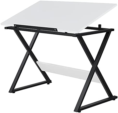 Yaheetech Adjustable Drawing Tables Drafting Desk with P2 Tiltable Tabletop f...