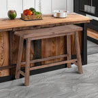 Boraam Sonoma Saddle Bench, 24-Inch, Barnwood Wire-Brush, Model:75025