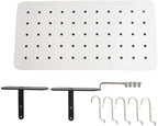 Storage Pegboard for Wall Organization, 14.2" X 7.1" Magnetic-Friendly Steel Panel for DIY Crafts, Mail
