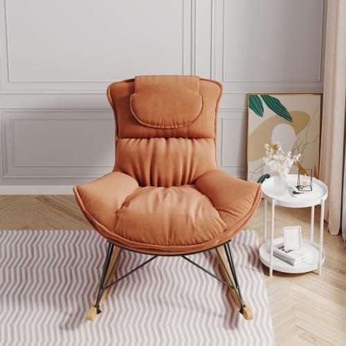 Leisure Single Sofa Rocker, Upgraded Breathable Glider with Removable Washabl...