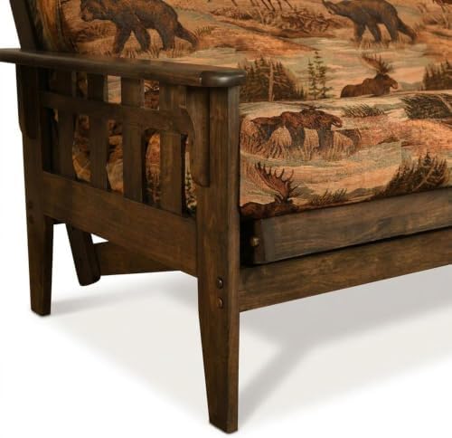 Kodiak Furniture Tucson Full Size Futon Set In Rustic Walnut Finish, Canadian