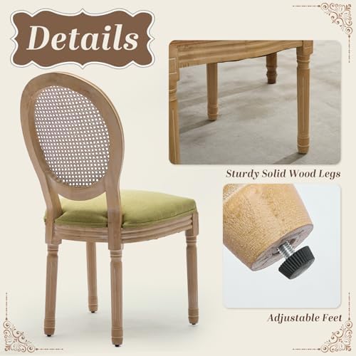 SoarFlash French Dining Chairs Set of 4, Vantage Dining Chair with Round Back...