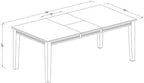 East West Furniture QUKE7-BCH-W 7 Piece Dining Table Set Consist of a Rectangle Dining Room Table with Butterfly Leaf and 6 Wood Seat Chairs, 40x78 Inch, Black & Cherry